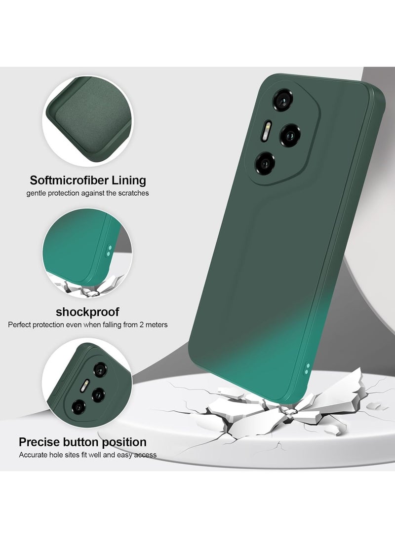 حافظة لهونر 300 برو 5G حافظة مطاطية سائلة مع بطانة ميكروفايبر ناعمة واقية رفيعة مضادة للصدمات مع غطاء حماية الكاميرا لهونر 300 برو باللون الأخضر - Image 3