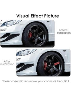 Generic Wheel Stickers, Racing Cars Stickers, Letter Stickers, Suitable for Te37 Wheels (Red)  - Image 3