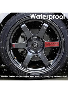 Generic Wheel Stickers, Racing Cars Stickers, Letter Stickers, Suitable for Te37 Wheels (Red)  - Image 4