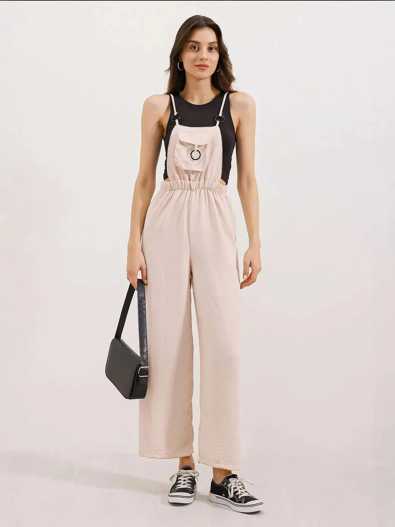 BDART Relaxed Fit Long Denim Overalls with Pocket