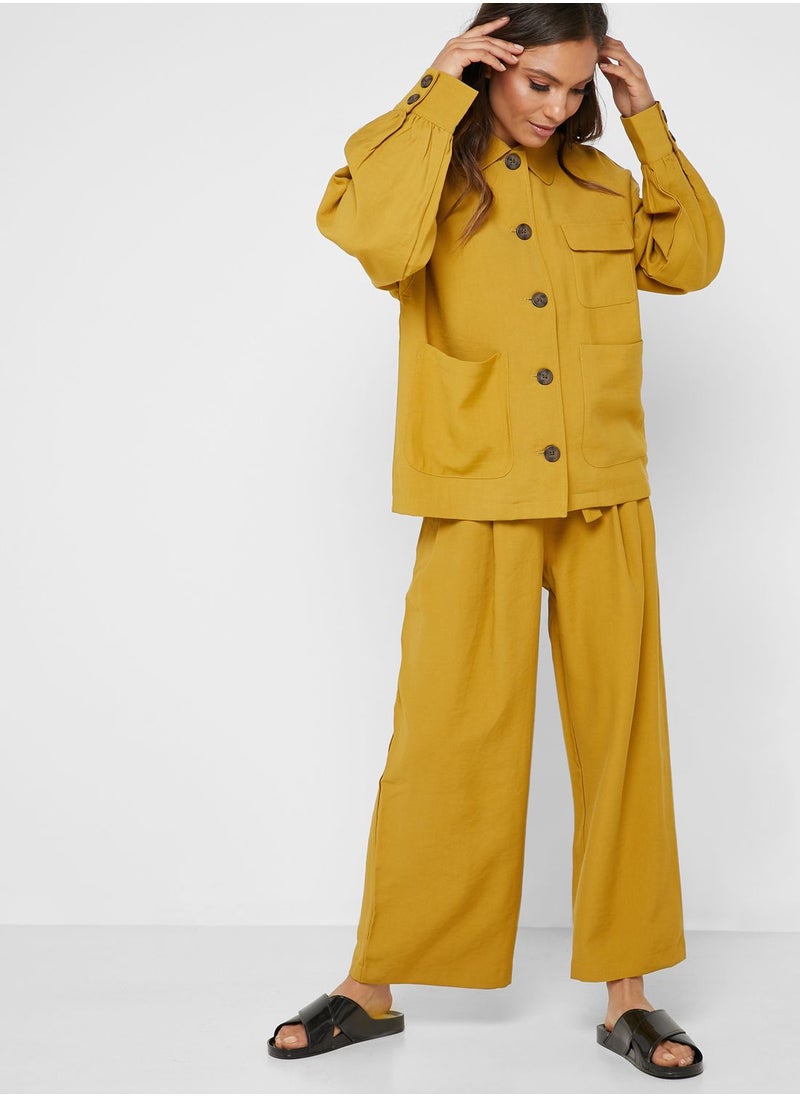 Native Youth Wide Leg Belted Pants  - Image 1