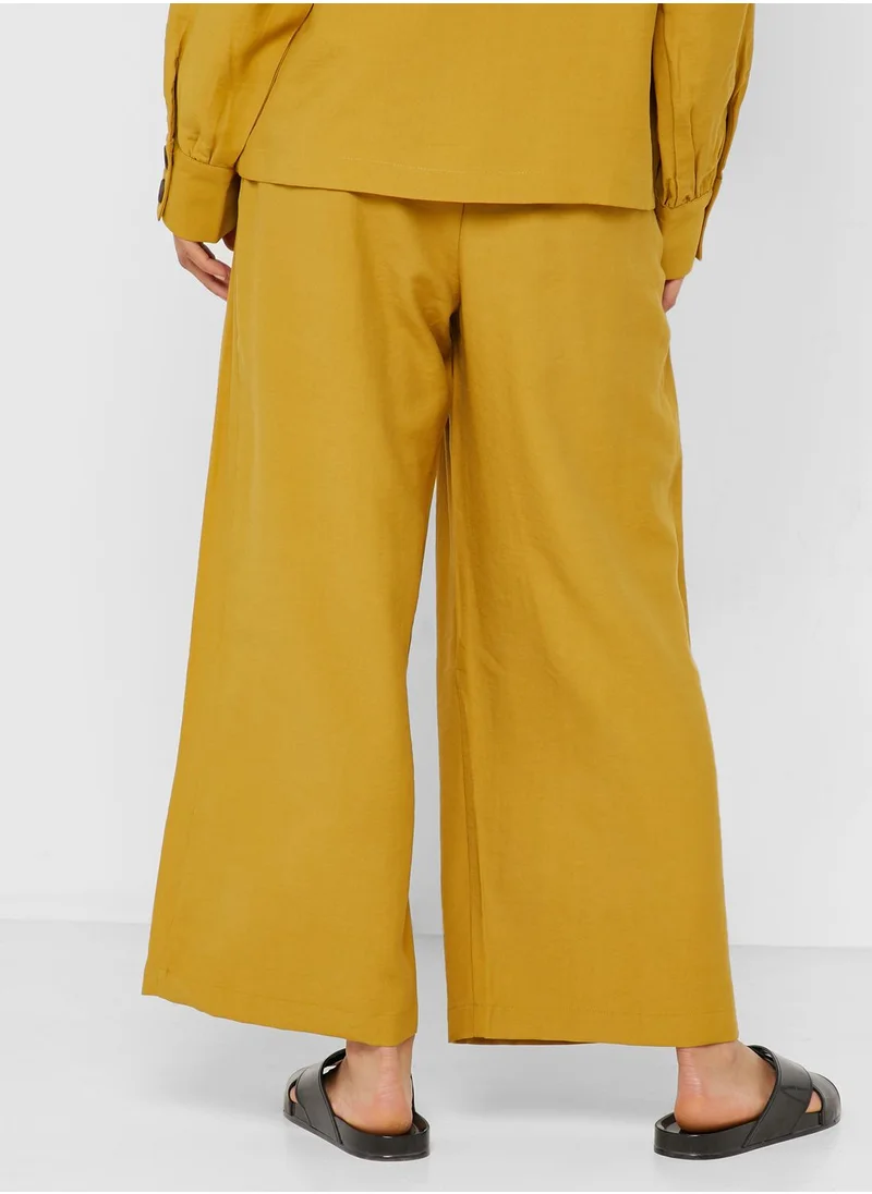 Native Youth Wide Leg Belted Pants