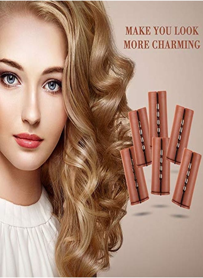 WILLBOND 12 Pieces Hair Perm Rods Set Cold Wave Rods Plastic Perming Rods Hair Curling Rollers With Stainless Steel Rat Tail Comb Pintail Comb For Hairdressing Styling Tools (1.57 Inch, Brown)  - Image 5