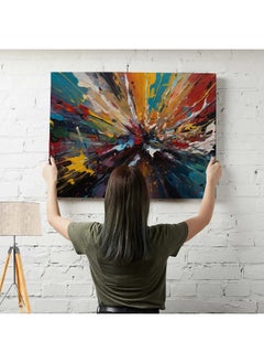 Abstract Kaleidoscope Artwork Canvas Painting For Walls 113x75 cm.