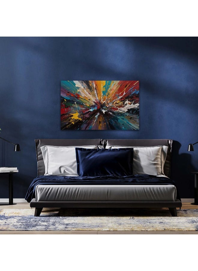 Walliv Abstract Kaleidoscope Artwork Canvas Painting For Walls 113x75 cm.  - Image 3