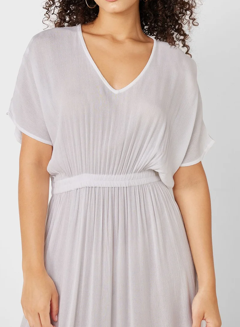 SOUTH BEACH V Neck Slit Beach Dress