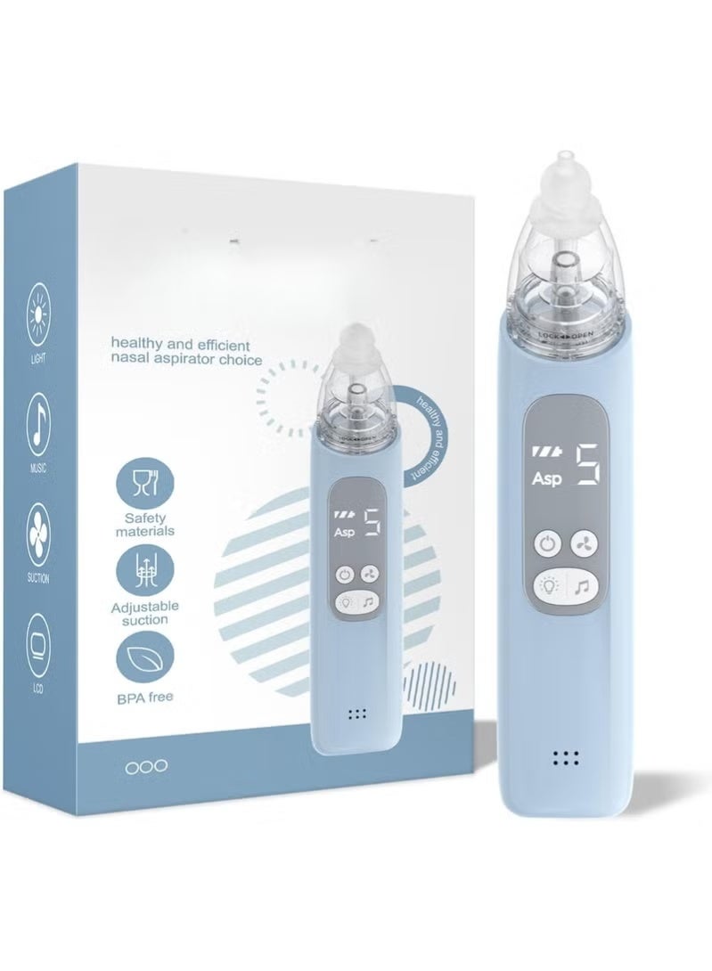 Electric Baby Nasal Aspirator - 5 Suction Levels Nose Cleaner with Soothing Light & Nursery Rhymes for Gentle Nasal Congestion Relief - Image 4