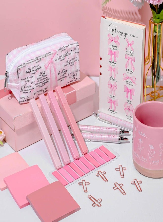 Reallnaive 25 Pcs Christian Bible Study Gift Set for Women Bible Journaling Kit with Notebook, Highlighter, Sticky Notes, Mug, Bag, Religious Gifts for Women, Church, Easter, Mother's Day, Birthday - Image 5