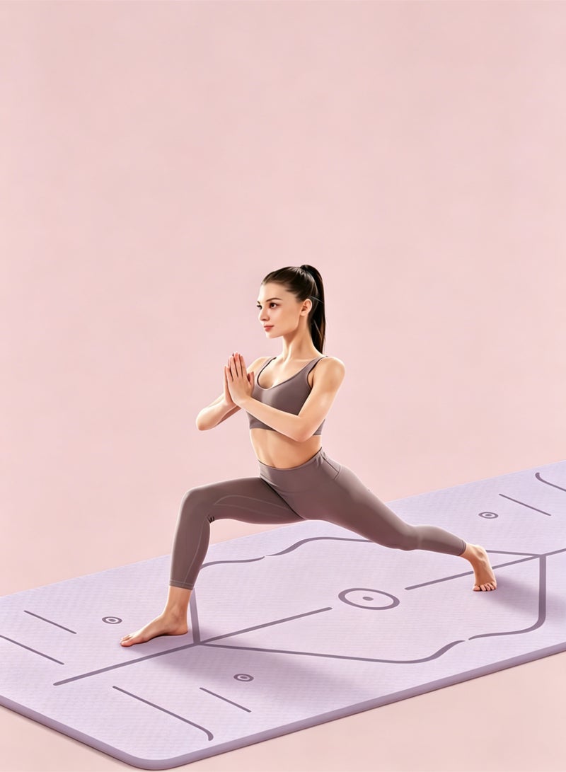 loven Premium TPE Yoga Mat – 6mm Thick & Double-Sided Non-Slip  | Extra Wide 80cm | Joint Protection - Image 1