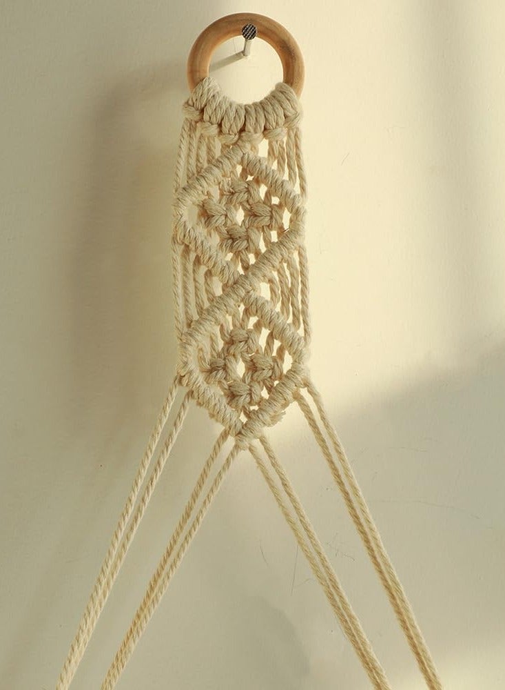 انتيكيانو رف معلق على الحائط من اي سي تي بي كيو كيو دي تي، ديكور حائط بوهو مصنوع يدويا، رف تخزين عائم من الخشب الريفي للاستخدام الداخلي، رفوف عرض لتعليق صور النباتات، 4 خرزات من طبقتين - Image 5