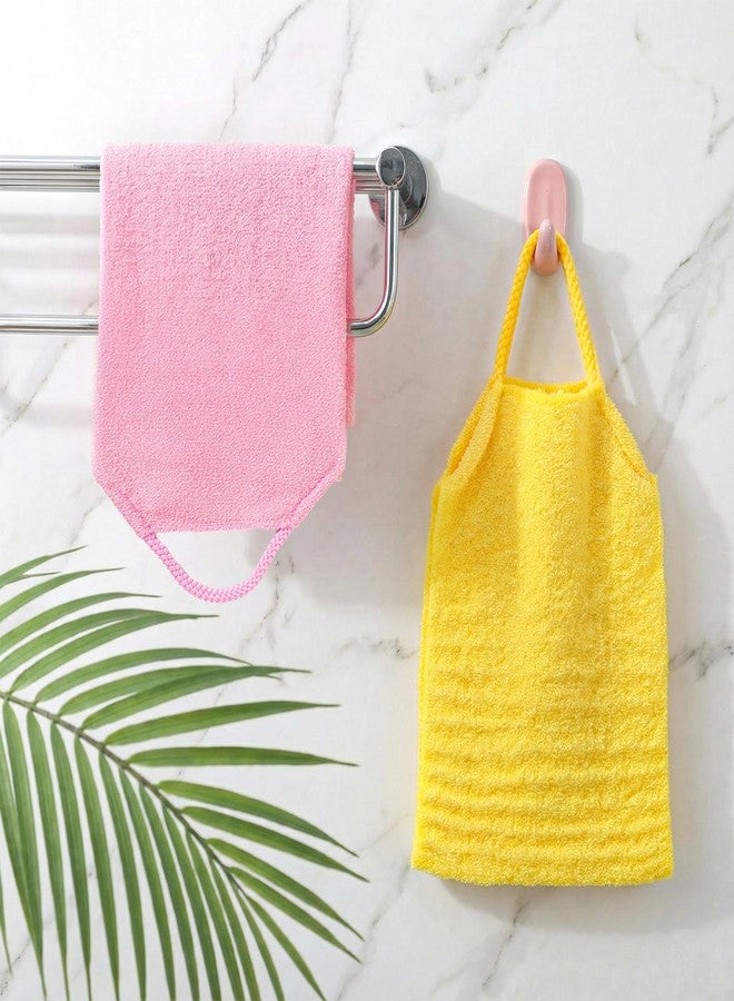 ElevateTech Exfoliating Back Scrubber with Handles, 3 Pcs Double-Sided Exfoliating Washcloth Back Scrubber for Shower Back-Exfoliator Body Scrub Towel Stretchable Back-Washer for Women Men - Image 4
