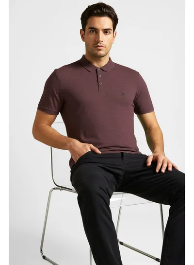 فرنش كونكشن Premium Cotton Logo Polo Shirt