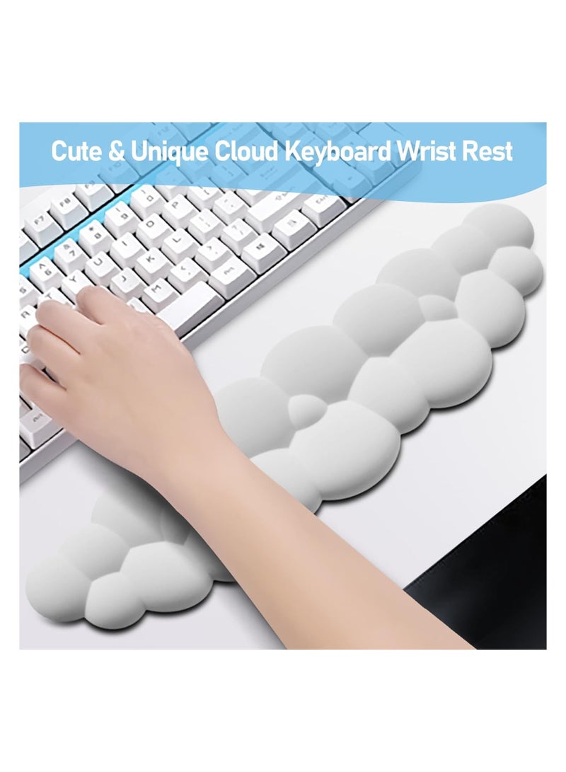 Cloud Wrist Rest Keyboard, Memory Foam Computer Keyboard Wrist Rest, Ergonomic Keyboard Typing Wrist Rest, Keyboard Pad to Support Home Office Gaming - Image 2