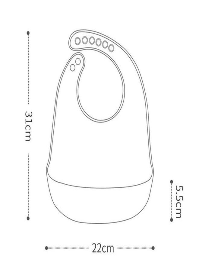 VALUEVIBES مريلة أطفال سيليكون مقاومة للماء من فاليو فايبز، مثالية لإطعام وفطام الأطفال الرضع والصغار، سهلة التنظيف، قابلة للغسل وإعادة الاستخدام، بدون رائحة كريهة، فتحة رقبة قابلة للتعديل بأزرار (عبوة من قطعة واحدة) (لون التوت الأزرق) - Image 2