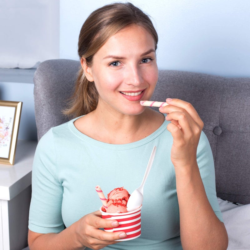 TYPTOP Ice Cream Cups - 100 Pack Ice Cream Sundae Cups  Frozen Yogurt Dessert Cups - Image 2