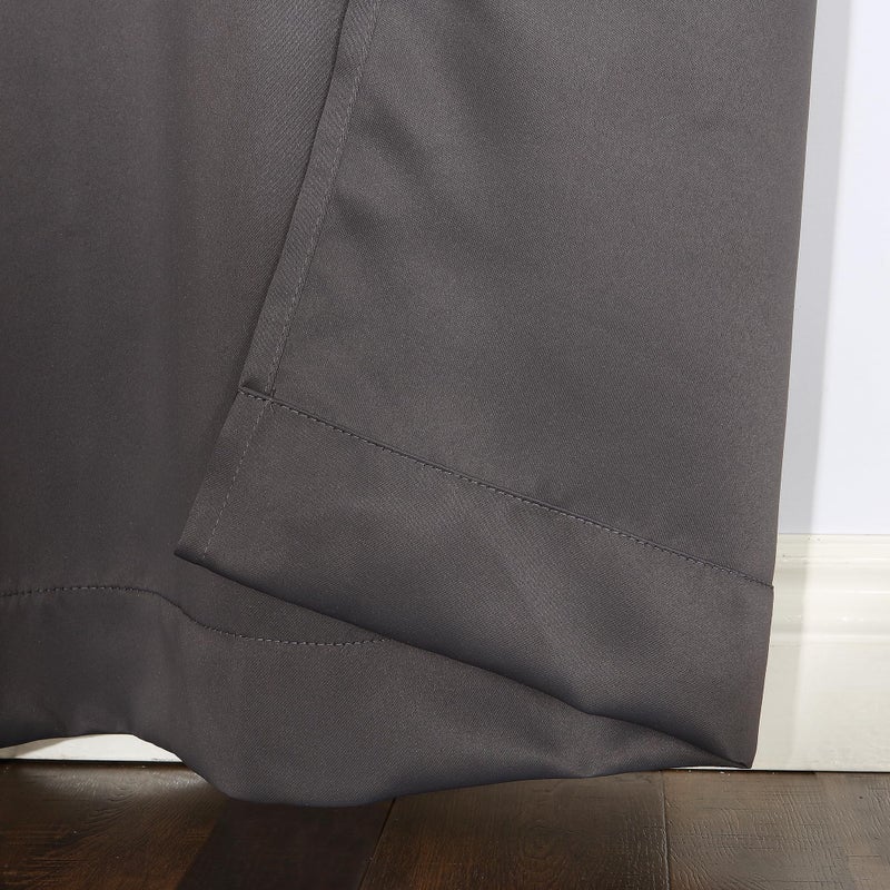 Sun Zero Easton Energy Saving Blackout Grommet Curtain Panel, 40" x 54", Charcoal - Image 3