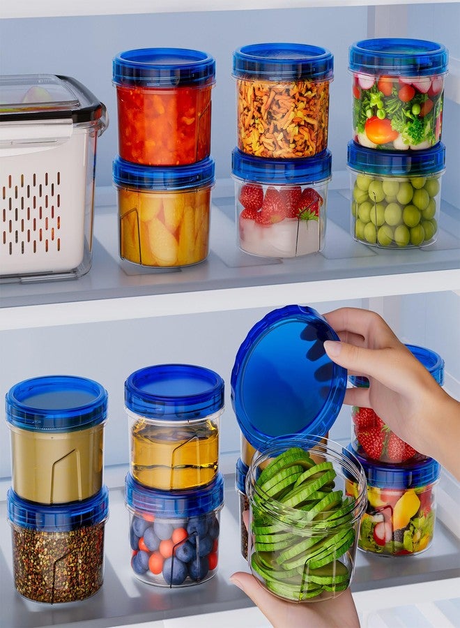 Winproper 12 Pack-16 OZ Freezer Storage Containers, Small Plastic Containers with Twist Top Lids, BPA Free Food Storage Containers, Reusable Soup Container Microwave/Dishwasher Safe - Image 4