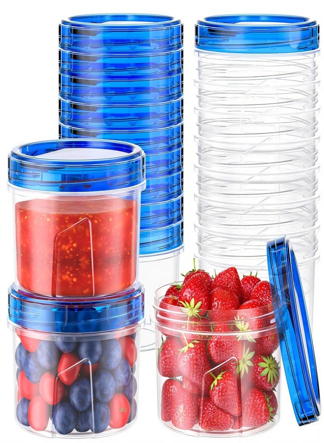 Winproper 12 Pack-16 OZ Freezer Storage Containers, Small Plastic Containers with Twist Top Lids, BPA Free Food Storage Containers, Reusable Soup Container Microwave/Dishwasher Safe - Image 1