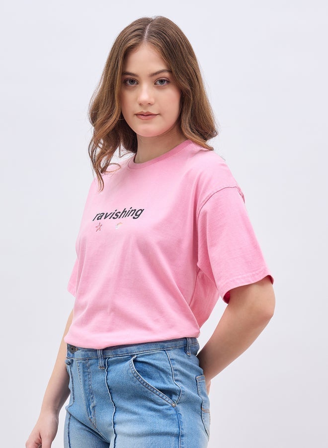 Styli Acid Washed Graphic Print Oversized T-Shirt - Image 3