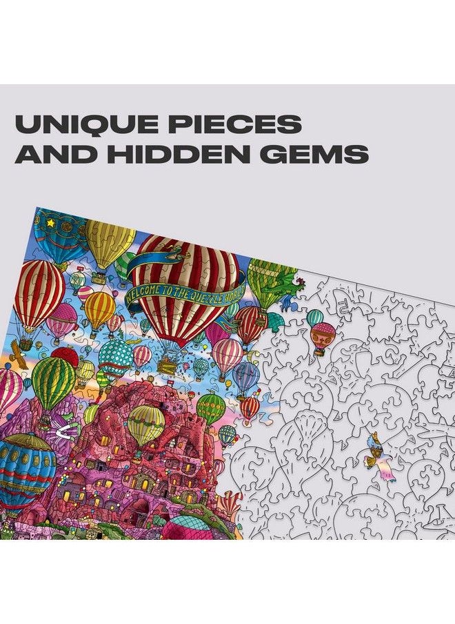 UNIDRAGON - Original + Ic4 Design Wooden Puzzle Jigsaw Puzzle Board Game Quezzle Amazing Cappadocia Part 1 250 Pieces 14.1 By 9.8 Inches… - Image 1