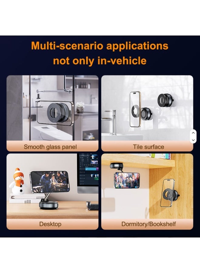 هوتو حامل جوال للسيارة من هوتو. حامل جوال للسيارة مع كوب شفط مفرغ. مثبت جوال للسياره قابل للدوران 360 درجه. يمكنك تركيبه في اي سطح مستوي خشب,زجاج.طبلون السياره. - Image 5