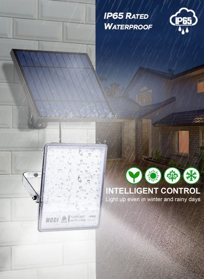 MODI Solar Flood Light 500W IP65 with Remote Control – Super Bright, Waterproof Outdoor Security Light - Image 5