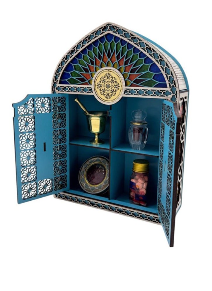 Joza Box Traditional Wooden Door Décor Box – Middle Eastern Inspired – 7.5 x 30 x 22 cm  - Image 2