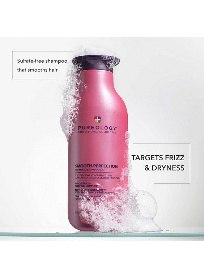 بيورولوجي شامبو بيورولوجي سموث بيرفيكشن | للشعر المجعد والمصبوغ | يُنعم الشعر ويتحكم في التجعد | خالٍ من الكبريتات | نباتي | عبوة مُحدثة | 9 أونصة سائلة | - Image 3