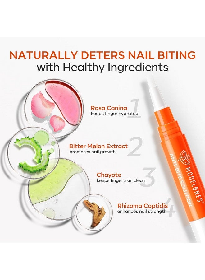 modelones Stop Nail Biting Pen, Nail Biting Prevention, Thumb Sucking Deterrent, Nail Biting Treatment for Kids & Adults, Natural Nail Care Pen to Help Stop Nail Biting Habit, Safe Solution for Biters - Image 5