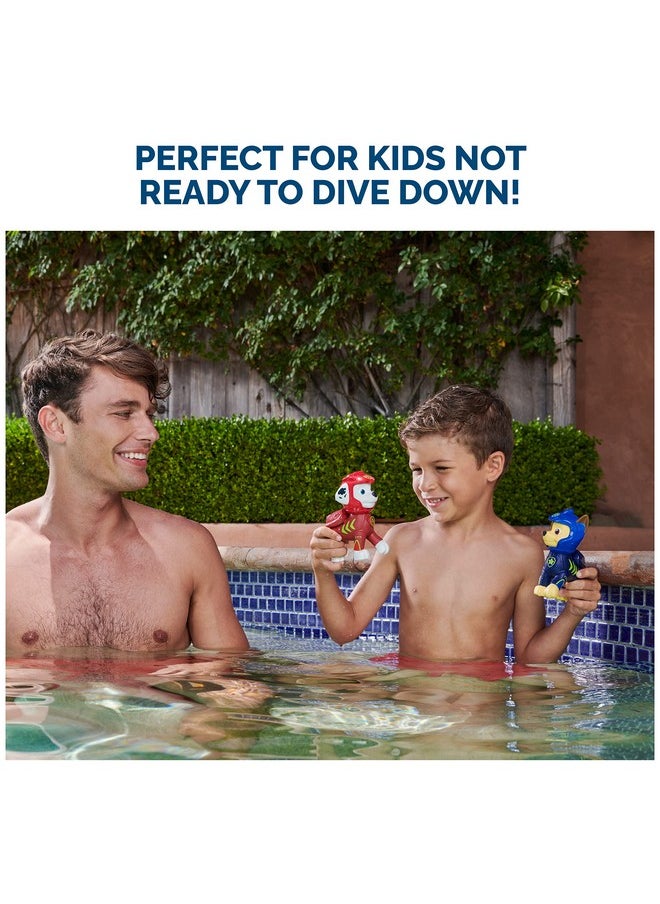 SwimWays - Paw Patrol Floatin' Figures, Swimming Pool Accessories & Kids Pool Toys, Paw Patrol Party Supplies & Water Toys For Kids Aged 3 & Up, Chase & Marshall 2-Pack - Image 1