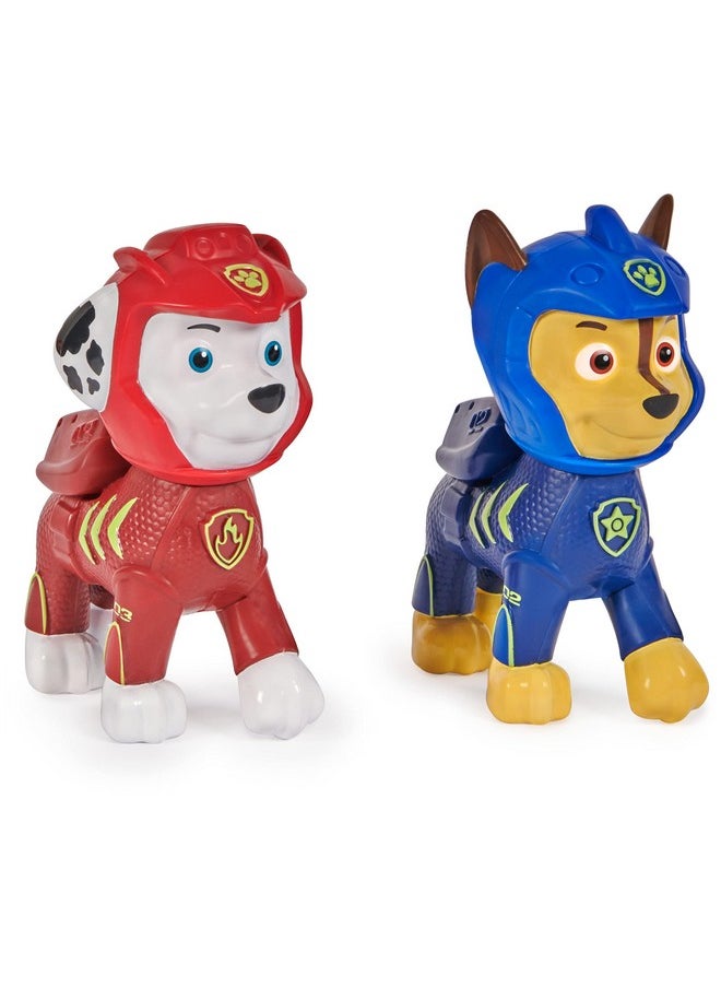 SwimWays - Paw Patrol Floatin' Figures, Swimming Pool Accessories & Kids Pool Toys, Paw Patrol Party Supplies & Water Toys For Kids Aged 3 & Up, Chase & Marshall 2-Pack - Image 1