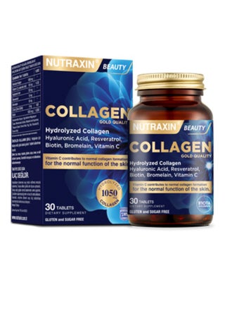 Nutraxin Beauty Gold Collagen Containing Hyaluronic acid, Biotin, Vitamin C supports Skin Moisturization, Elasticity and reduces Wrinkles 30 Tablets - pzsku/ZC59B2500299A2AEB654EZ/45/1746233205/529c7d7e-82a5-4e8a-8241-aa15d08c7401