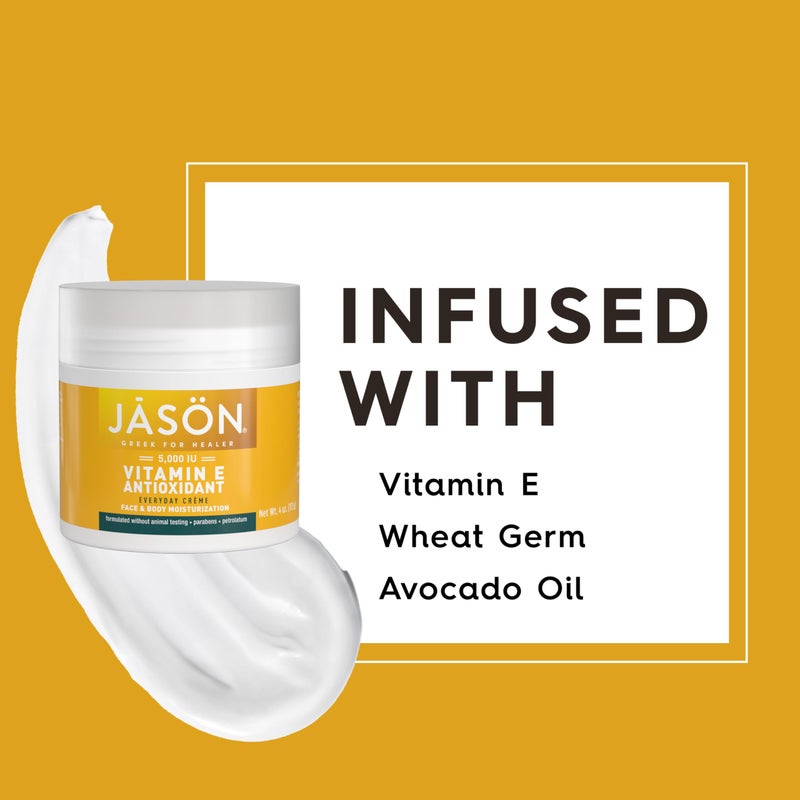 JASON Vitamin E 5,000 IU Moisturizing CrÃ¨me, For Face and Body, 4 Fluid Ounces - Image 4