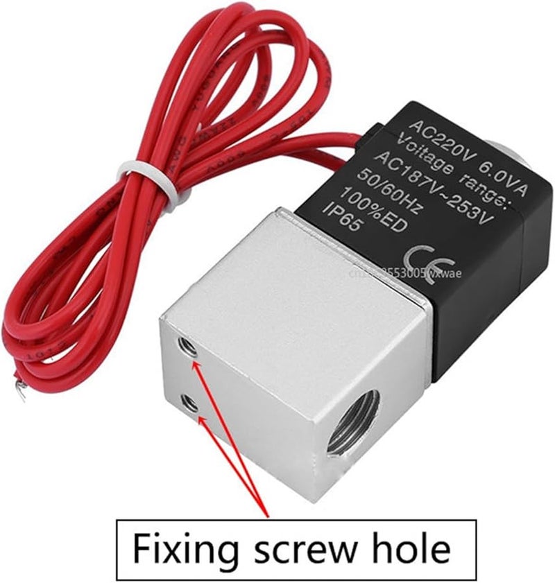 صمام مغناطيسي مغلق عادة 1 4 لـ الهواء الماء الزيت هوائي موضع ملف AC 110V - Image 5