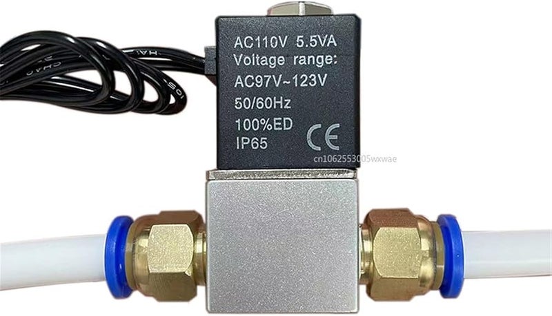 صمام مغناطيسي مغلق عادة 1 4 لـ الهواء الماء الزيت هوائي موضع ملف AC 110V - Image 3