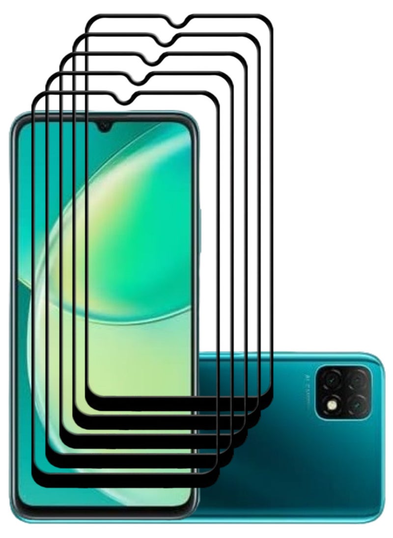 ACLIX 5 Pieces Antistatic ESD Dustproof Premium Quality High Definition Tempered Glass Screen Protector Designed For Huawei nova Y60 - Image 1