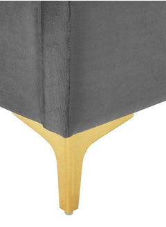 Wooden Twist Wooden Twist Olivia Velvet Upholstery Rectangular Bed Modern Luxury Bed Frame with Stylish Design (Queen Size)  - Image 4