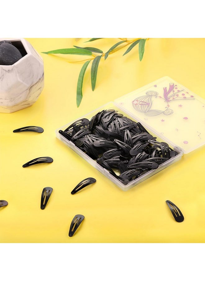Funtopia - Hair Clips 120 Pack Black Barrettes Women Metal Snap Hair Clips Funtopia 2 Inch No Slip Metal Barrettes For Girls Kids Teens Women - Image 1