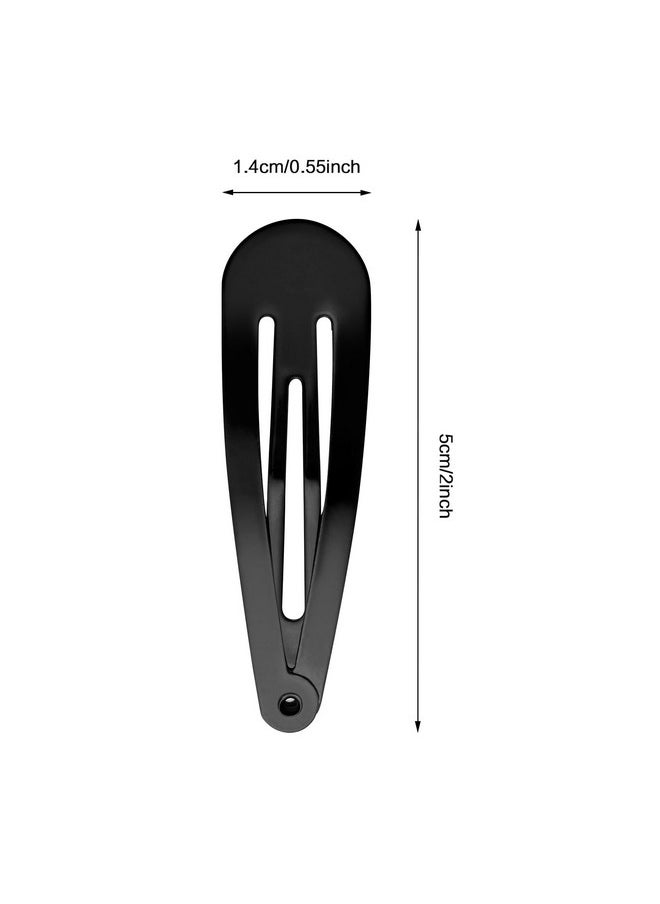 Funtopia - Hair Clips 120 Pack Black Barrettes Women Metal Snap Hair Clips Funtopia 2 Inch No Slip Metal Barrettes For Girls Kids Teens Women - Image 1