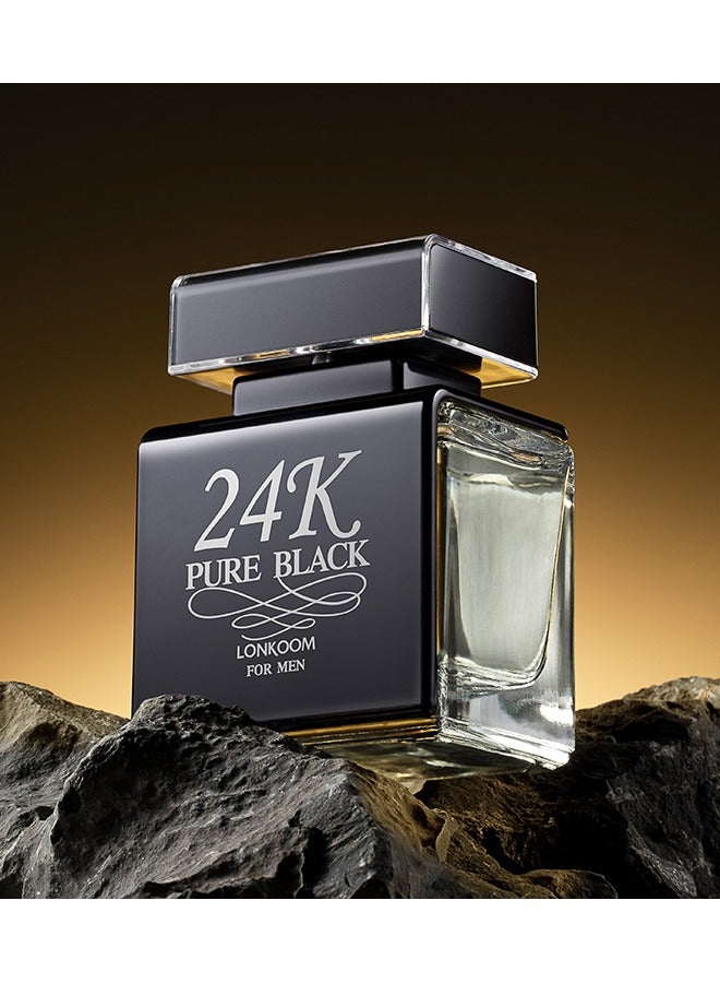 LONKOOM 24K Black EDT For Men 100ml - Image 3