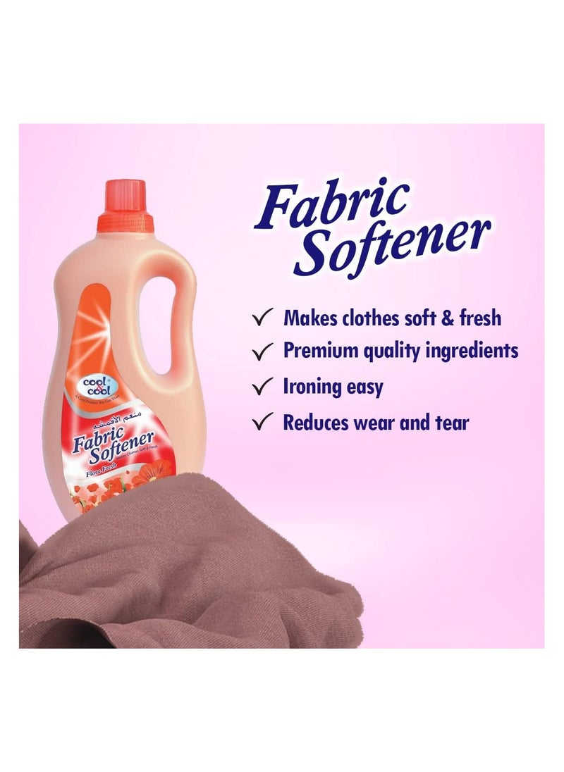 Cool & Cool Cool & Cool Floral Fresh Fabric Softener 1.2 Liters - Long-Lasting Scent, Gentle Fabric Care, Laundry Essential  - Image 2
