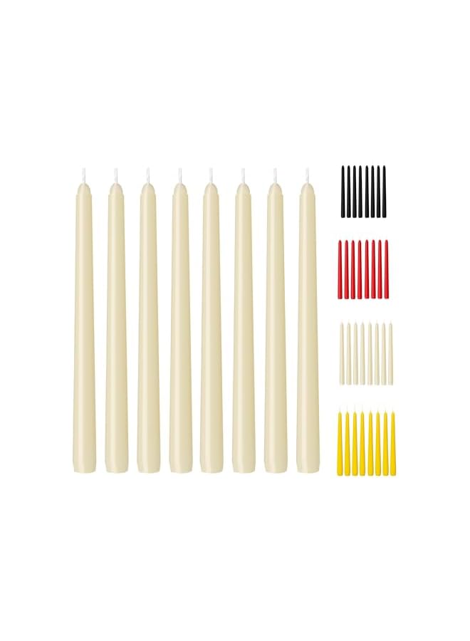 Green Tiger Tall Taper Candles Pack of 10 – Black Tapered Candles for Home Décor, Wedding Centerpiece, Party & Event Lighting, 1.5x19cm - Image 3