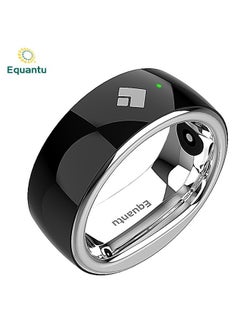 Equantu Smart Tasbih Ring Waterproof Qibla Ring Muslim Gift for All Ages with 5 Prayer Time Reminders & Custom Count Settings OLED Screen  - Image 1