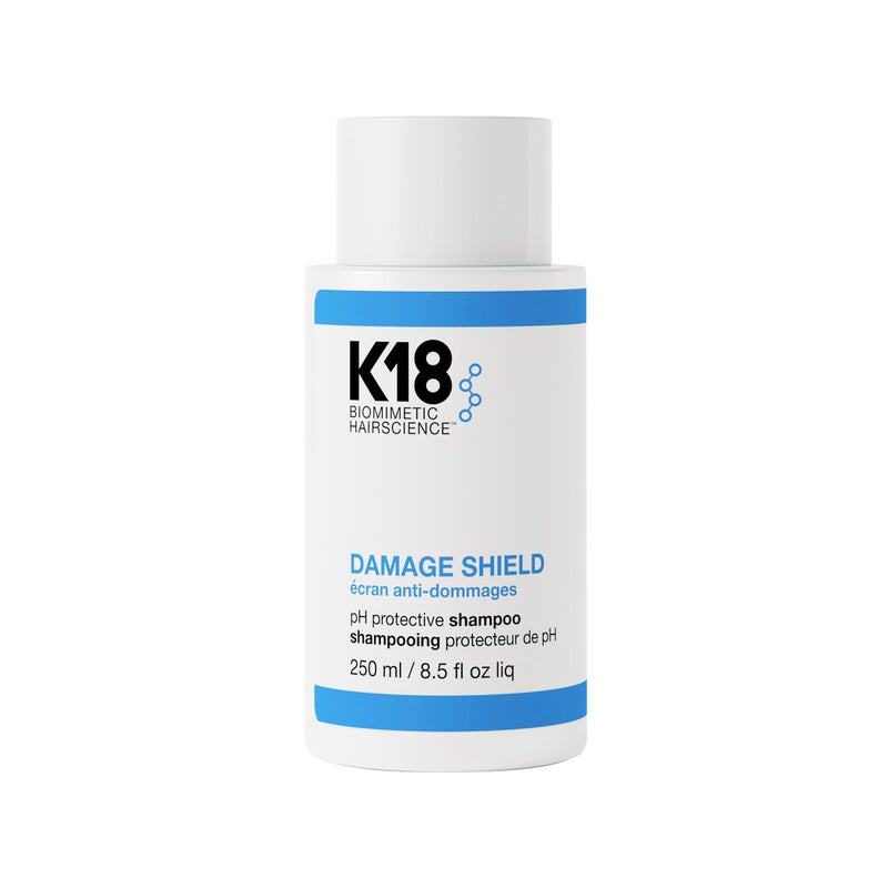 K18 Damage Shield Color Safe Shampoo - pH Protective Shampoo Safe for Color Treated Hair - Protects from Damage, Prevents Frizz + Enhances Shine - Gentle Daily Cleansing for All Hair Types (8.5 Fl oz)