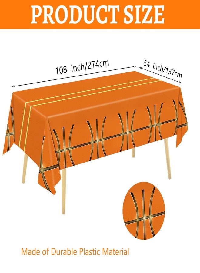 Oigco 178 Pcs Basketball Theme Birthday Party Decorations Basketball Party Supplies Set Include Plates, Napkin, Cup, Fork, Knives, Spoon, Tablecloth, Banner for Kids and Adults, Serves 24 Guests - Image 3