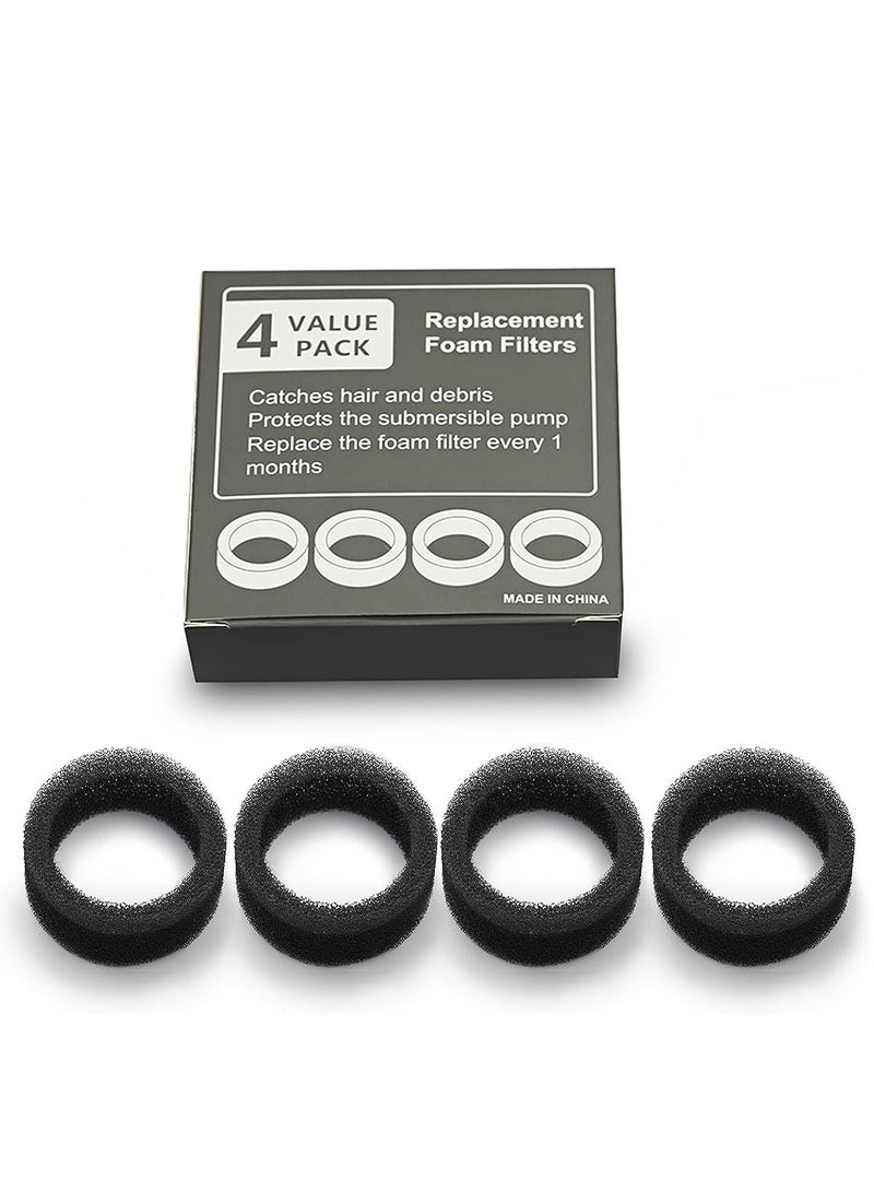 Generic 4 Pack Replacement Foam Filters for Pet Water Fountain  - Image 1