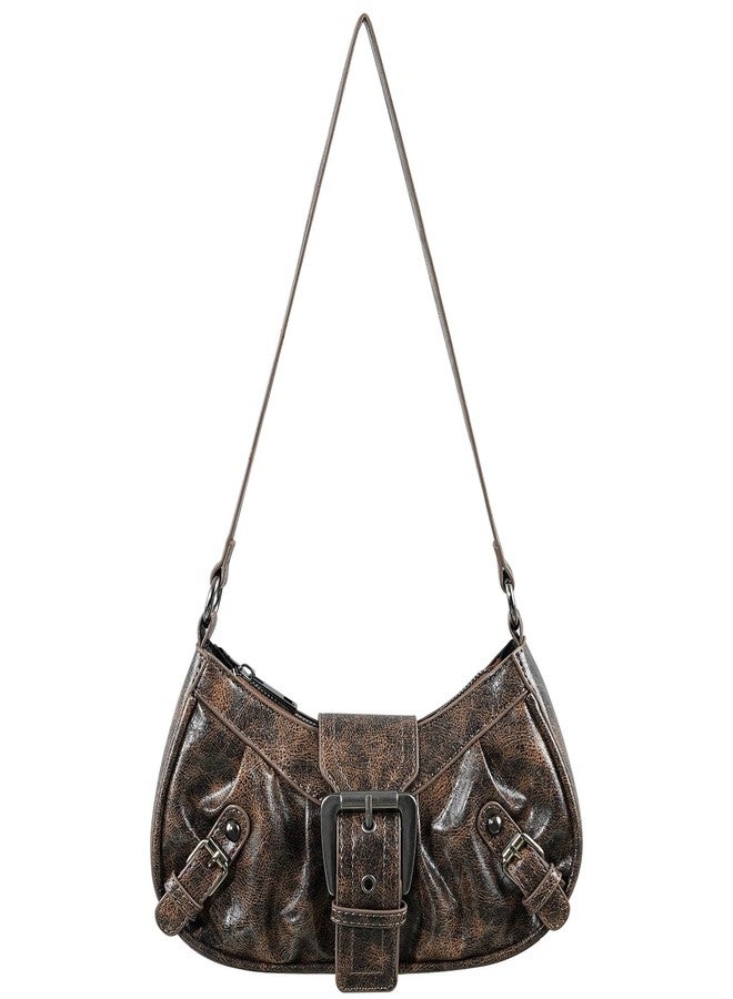 Geelyda Y2K Shoulder Bag PU Leather Hobo Bags for Women, Small Cute Clutch Purses Going Out Top Handle Purse, Retro Khaki, Small - Image 1