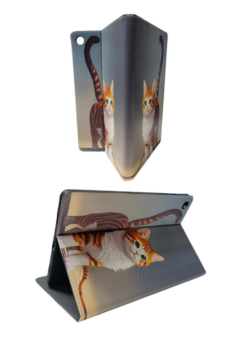 Cat Print Flip case Compatible with Samsung Galaxy Tab A9 Plus/A9+ 11 Inch 2023 (SM-X210/X216/X218), Case with Pen Holder, Stand Protective Case - Image 4
