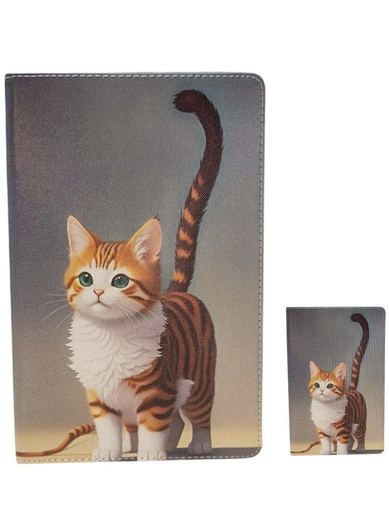 Cat Print Flip case Compatible with Samsung Galaxy Tab A9 Plus/A9+ 11 Inch 2023 (SM-X210/X216/X218), Case with Pen Holder, Stand Protective Case - Image 2