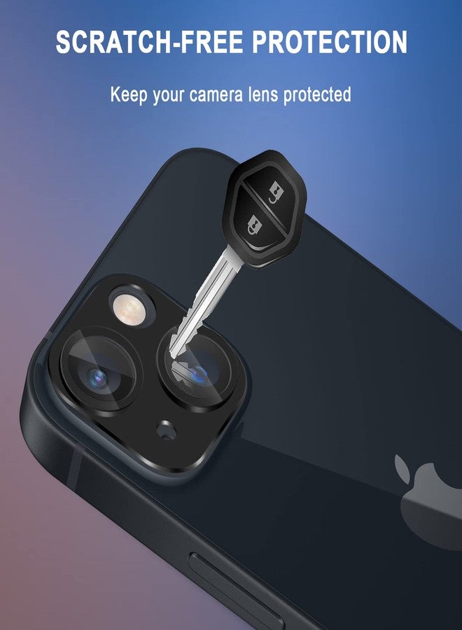 Orzero (2 Pack) Orzero Camera Lens Protector Compatible for iPhone 13/ iPhone 13 Mini, Protector de Cámera Premium Metal Glass Strong Adhesion HD Anti-Scratch Full Coverage [No Affect on Night Shots] - Black - Image 5